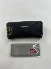 Ray-Ban Sunglasses Case + Cloth New Black Chromance
