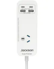 [Jackson] PT3USB3C Travel USB-A & USB-C Power Board in White