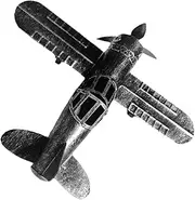 BESTOYARD Retro Iron Aircraft Model Vintage Plane Handicraft Desktop Decoration Sturdy Metal Ornament for Home Office Bar Photo Prop Idea