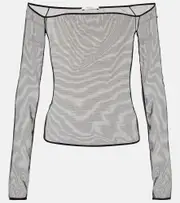 [Nensi Dojaka] Nensi Dojaka Sheer long sleeve top AU 6 black