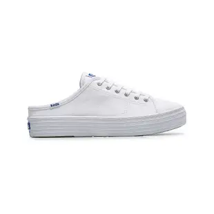 KEDS TRIPLE KICK 經典厚底綁帶穆勒鞋-白 9232W133502