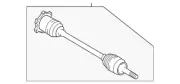 Genuine Nissan Axle Assembly 39601-1EB0B (for: Nissan)