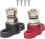 Battery Junction Posts,1 Pair Terminal Block Single Stud Posts for Battery Junction - Mounting Screws Included Vehicle Modification Parts for Circuit Stability for Sedan