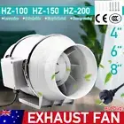 4/ 6/ 8 inch Silent Inline Fan Industrial Extractor Duct Hydroponic Exhaust Vent