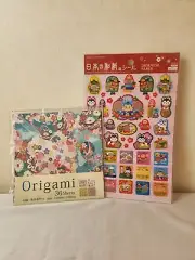 Origami beautiful Japanese Designed Paper Chiyogami & Japanese scratch sticker