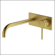 Abey Gareth Ashton 6B-WS220-BB Poco Wall Basin/Bath Set 220mm - Brushed Brass