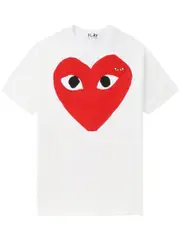[COMME des GARCONS PLAY] Big Red Heart With Red Emblem Tee Unisex