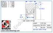 Mast Guide Bearing ENDURO MG 5208 VFFQB Hyster 1343011 Yale 520045374 forklift