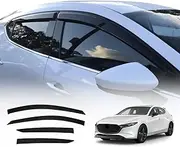 OAD4X4 Weathershields Compatible with Mazda 3 BP Hatch 2019-Onwards, Weather Shields Window Visors Wind Deflectors Sun Rain Guard 4PCS Set