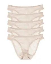 On Gossamer Mesh Hipster Bikinis, Set of 5
