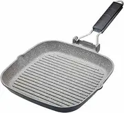 MasterClass Non-Stick Induction-Safe Griddle Pan with Folding Handle, 24 cm (9.5”)