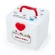 小禮堂 Hello Kitty 方形塑膠掀蓋手提收納箱《M.白紅》置物箱.藥箱.工具箱