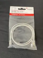 RadioShack ~ 279-336 Silver ~ 2ft 4 Conductor Modular Line Cord