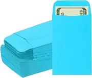 uxcell Money Envelope, 100 Pack 3.5" x 2.2" Cash Envelopes Money Holder Bags Budgeting Saving Challenge Letter for Gift Coins Checks Tickets Jewelry Passport Card, Deep Blue