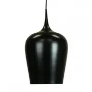 Ernani Metal Wine Glass Cord Drop Pendant Light Lamp High Gloss Finish- Matte Black.
