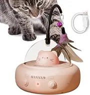 Automated Cat Toy | Automatic Motion Activated Cat Toy with Feather | Pet Games for Hunting Boredom Training Indoor Home Playtime