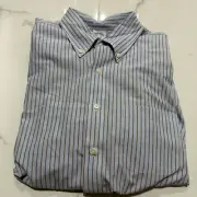 Brooks Brothers Slim Fit Mens Dress Shirt Striped 16 1/2 L