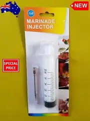 BBQ Marinade Injector Flavor Syringe Needle Cooking Meat Poultry Turkey Chicken