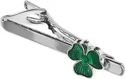 [COSMEVIVI] Men's St. Patrick's Day Tie Clip Irish Lucky Tie Pin Fashionable Decorative Tie Tacks for Business Events Clip on Ties Occasions