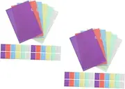 STOBOK 2sets A4 Document Folders Plastic Sleeves Folders Office Organization 36pcs*2