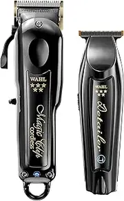 Wahl Professional Cordless Barber Combo Includes Magic Clip Blending Clipper and Detailer Li Trimmer 100 Min Runtime