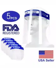 5 Safety Full Face Shield Reusable Protection Cover Mask Face Eye Medical Helmet