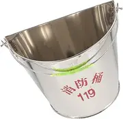 LIFKICH Fire Extinguisher Bucket for Home Car Stainless Steel Emergency Sand Container Easy to Clean Durable