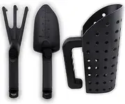 CIPOOH Metal Detector Accessories, Sand Scoop Sand Shovel & Trident Rake Digging Tools for Metal Detecting, Beach Shelling, Sand Sifter at The Beach & More for Kids and Adult (Black)