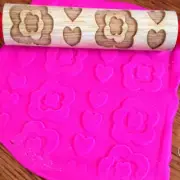 Flower Laser Engraved Rolling Pin