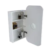 Rectangle Wall Hung Bathroom Mirror Shaving Cabinet Vanity Matte White