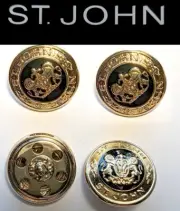 St John Knits Small (0.6 inch) 2 Lion Coat Of Arms Logo Replacement Buttons