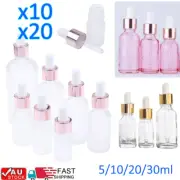 Glass Essential Oils Dropper Bottles Eye Pipette Reagent Serum Sample Vials Bulk