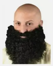 Beard Curly Synthetic Hair Beard/Mustache Costume Disguise Black