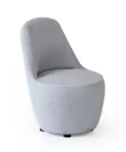 Rapidline Myk Single Lounge Chair Visitors Seating Light Grey Fabric MYKMS-G