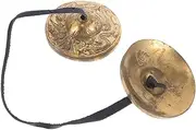 Vaguelly Brass Hand Call Bell Mini Dance Cymbals for Yoga and Ethnic Music Instruments