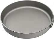 Titanium Fry Pan Ultralight Grill Frying Pan with Folding Handle，Compatible for Lixada Titanium Fry Pan Grill Frying Pan Outdoor Cooking Camping Hiking Backpacking(1000ml with Handle)