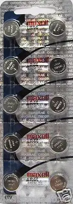 50 Fresh Maxell LR44 (A76) 357 1.5V Alkaline Button Cell Batteries