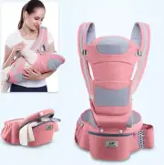 Newborn Ergonomic Baby Carrier Backpack Infant Hipseat Carrier Front Cherry Pink