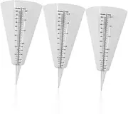3Pcs Rain Gauge with Clear Scale Shaped Rain Measuring Cups for Accurate Outdoor Rainfall Measurement for Gardening Farming and Meteorological Research