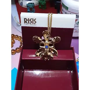 新加玻RISIS正版～藍寶石胸針/項鍊(絕版/全新收藏品24年)