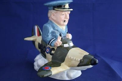 BAIRSTOW MANOR COLLECTABLES WINSTON CHURCHILL SITTING IN A PLANE WWII FIGURE