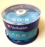 Verbatim CD-R 700MB 52x Recordable Disc Pack of 50 (94691)