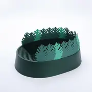 Semi Enclosed Ornament Cat Litter Box
