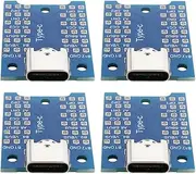 eMagTech 4Pcs USB-C Adapter Board USB 3.1 Type-C Female Adapter Board Type C Breakout Board Test PCB Board for Debugging, Troubleshooting, and Function Testing