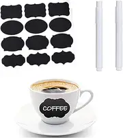 Waterproof Blackboard Storage Stickers, 156pcs Chalkboard Labels with 2 pcs Erasable Chalk Pen, Reusable Jar Labels, Great for Pantry Organizing, Storage, Office, and Spice and Mason Jars