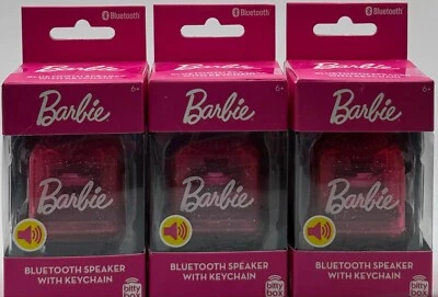 3PC Barbie Bitty Box Bluetooth Speaker With Keychain Set ~ FAST SHIPPING ~ NEW