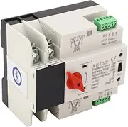 Dual Power Automatic Transfer Switch, 110V 100A ATS Generator Switch, Auto Launch and Return, PC, Silver, for Box
