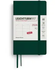 [LEUCHTTURM1917] Weekly Planner Pocket (A6) 2026 Softcover in Forest Green
