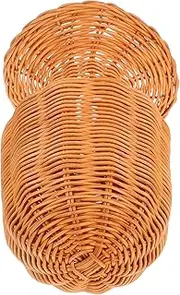 Vaguelly Rattan Woven Hat Stand Display Rack Reusable Cap Holder for Shop Home Use for Wigs and Caps Storage to Prevent Deformation