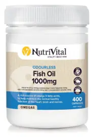 Nutrivital Odourless Fish Oil 1000mg | 400 capsules